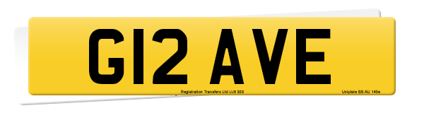Registration number G12 AVE